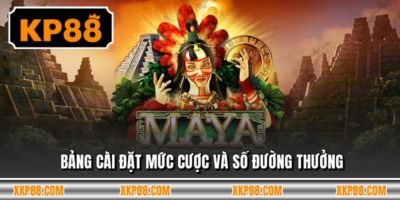 Bảng cài đặt mức cược và số đường thưởng