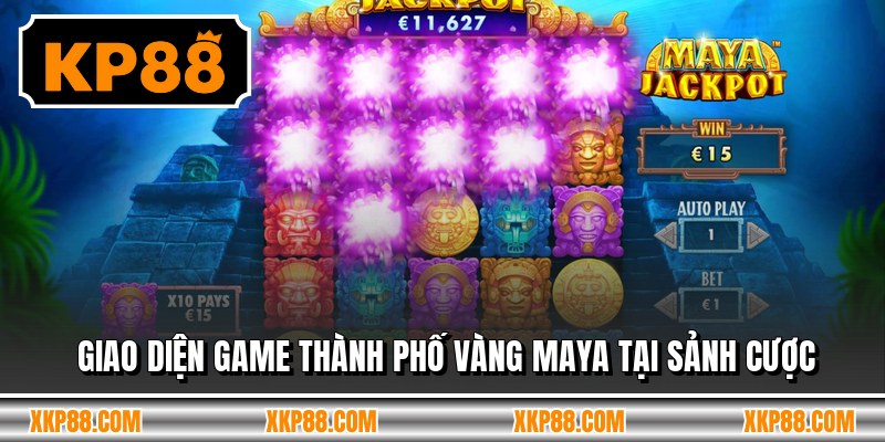 Giao diện game thành phố vàng Maya tại sảnh cược